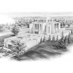 Cardston Alberta Temple Drawing