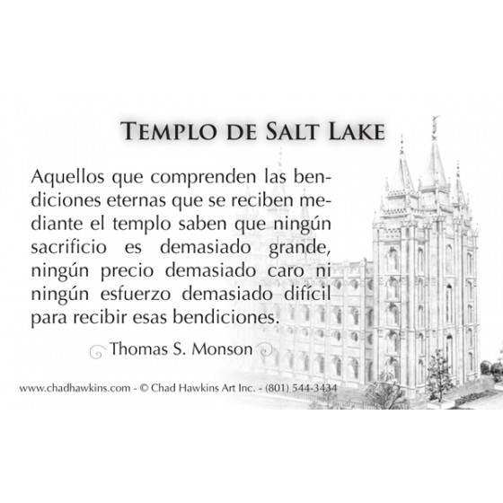 Salt Lake Temple (Spanish) Recommend Holder