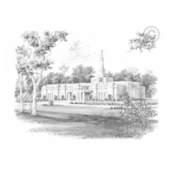 Baton Rouge Louisiana Temple Drawing