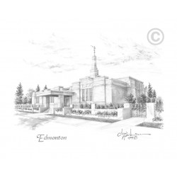 Edmonton Alberta Temple Drawing