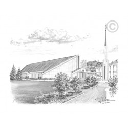 Frankfurt Germany Temple Drawing