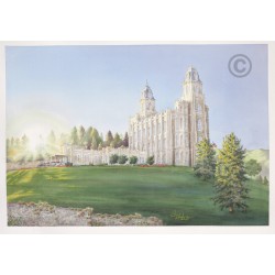 Manti Utah Temple Painting (Morning Breaks)
