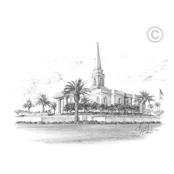 Orlando Florida Temple Drawing