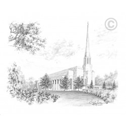 Preston England Temple Drawing