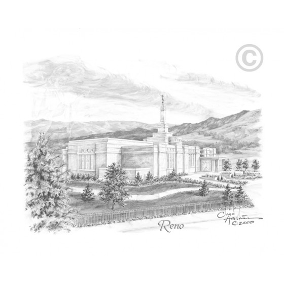 Reno Nevada Temple Drawing