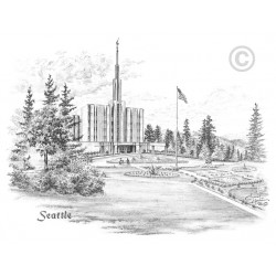 Seattle Washington Temple Drawing