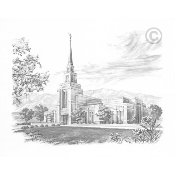 The Gila Valley Arizona Temple Drawing