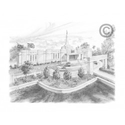 Perth Australia Temple Drawing