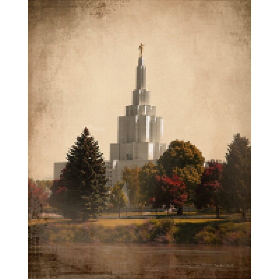 Idaho Falls Idaho Temple Recommend Holder Antiqued