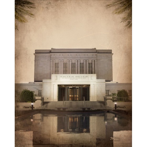 Mesa Arizona Temple Antiqued Recommend Holder